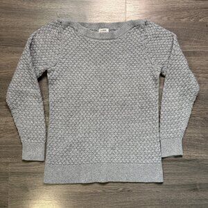 L.L. Bean Women's Basketweave Knit Sweater - Grey